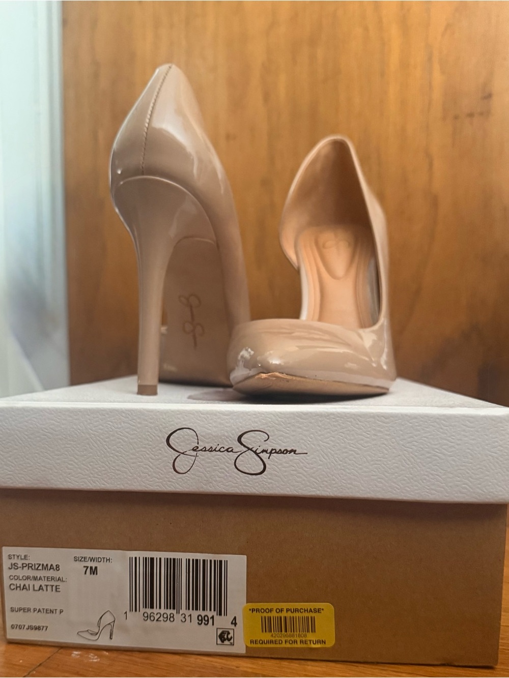 Jessica Simpson Chai Latte Patent Leather Pointed-Toe Pumps - Chai Latte
